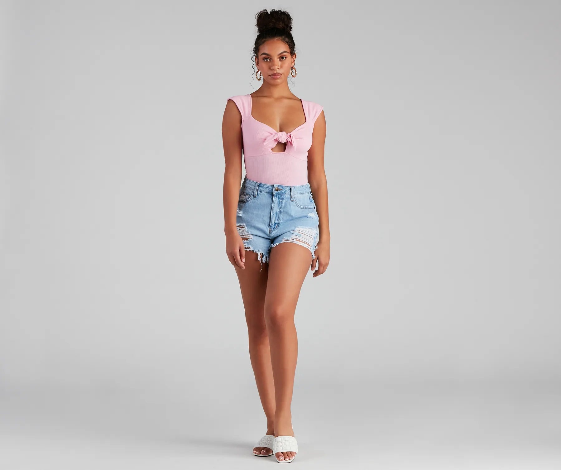 Sweet Vibes Tie-Front Bodysuit