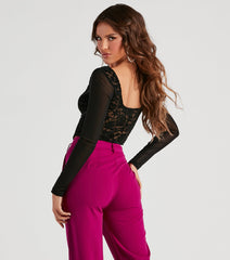 Chic Majesty Floral Lace Bustier