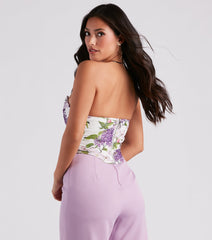 Pretty As Can Be Floral Bustier