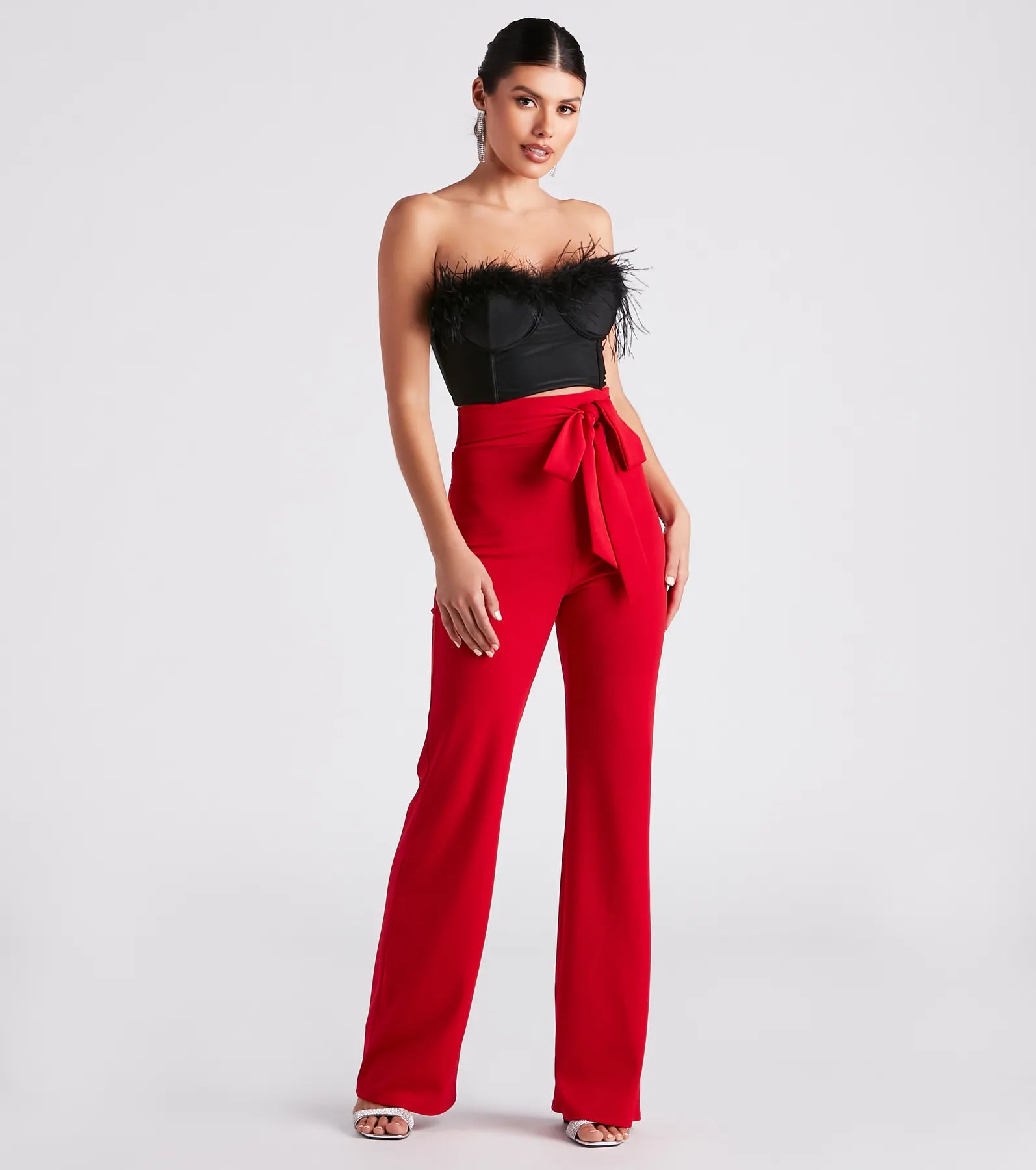 Marabou Cutie Strapless Corset Top