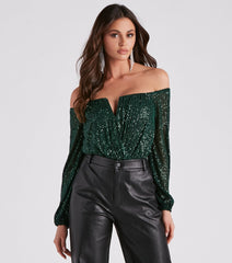 Time To Shine Sequin Bodysuit
