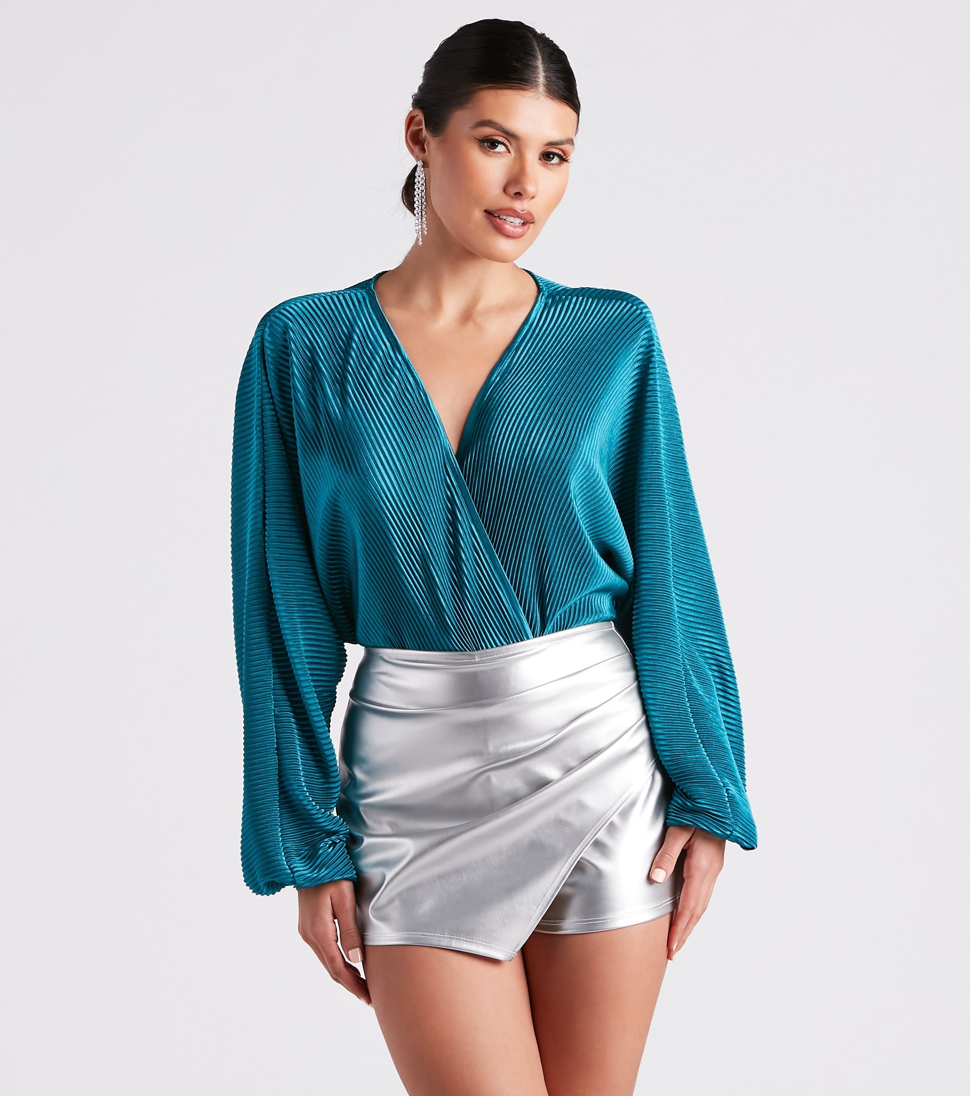 Flawless Sultry Surplice Bodysuit