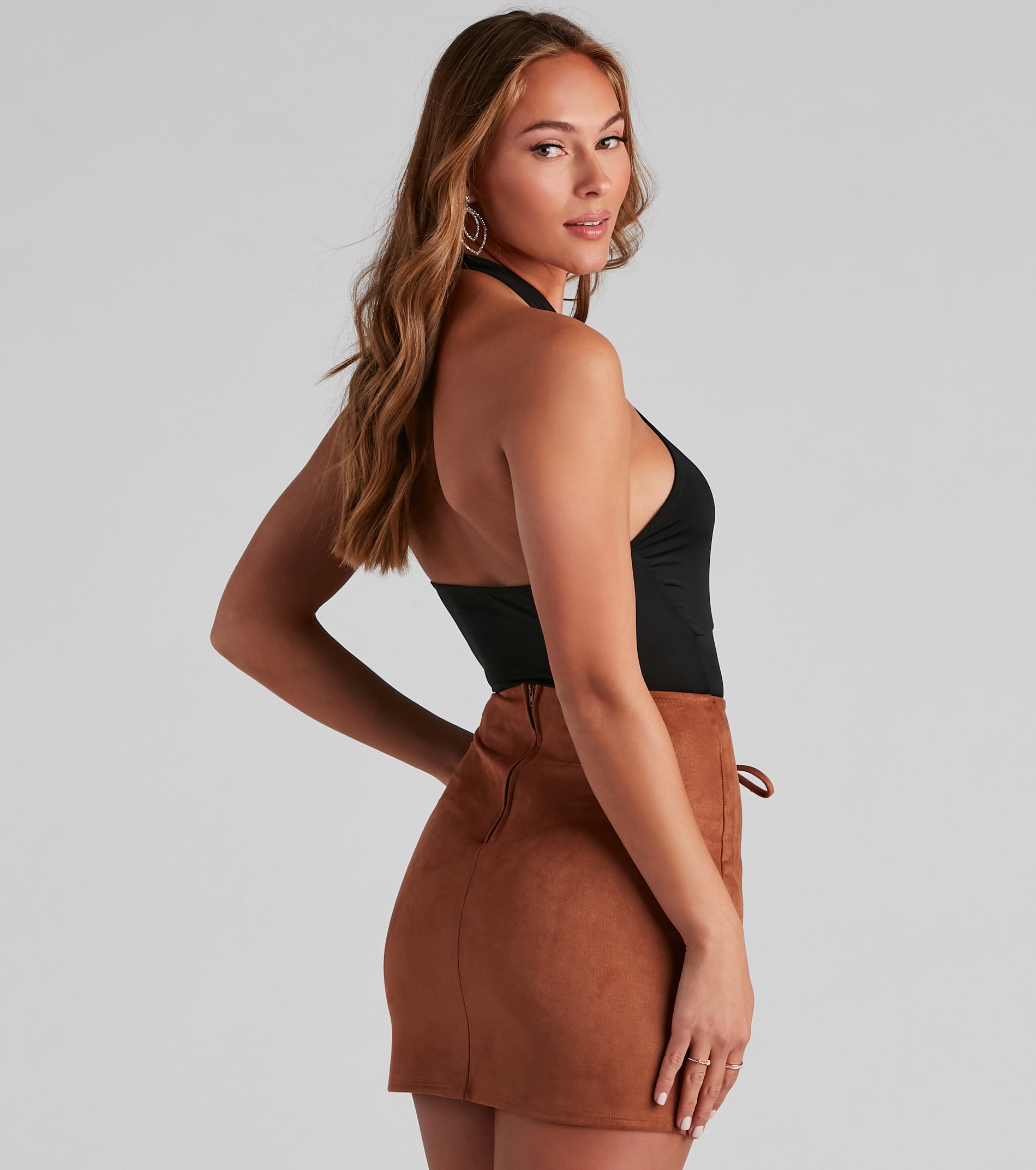 A Total Vibe Halter Bodysuit
