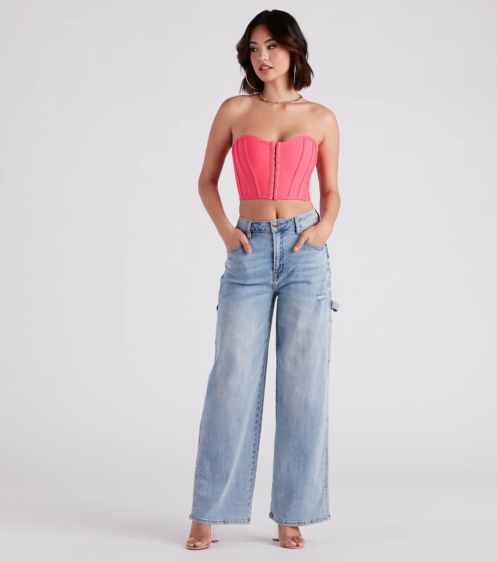Flirt Alert Strapless Cropped Bustier