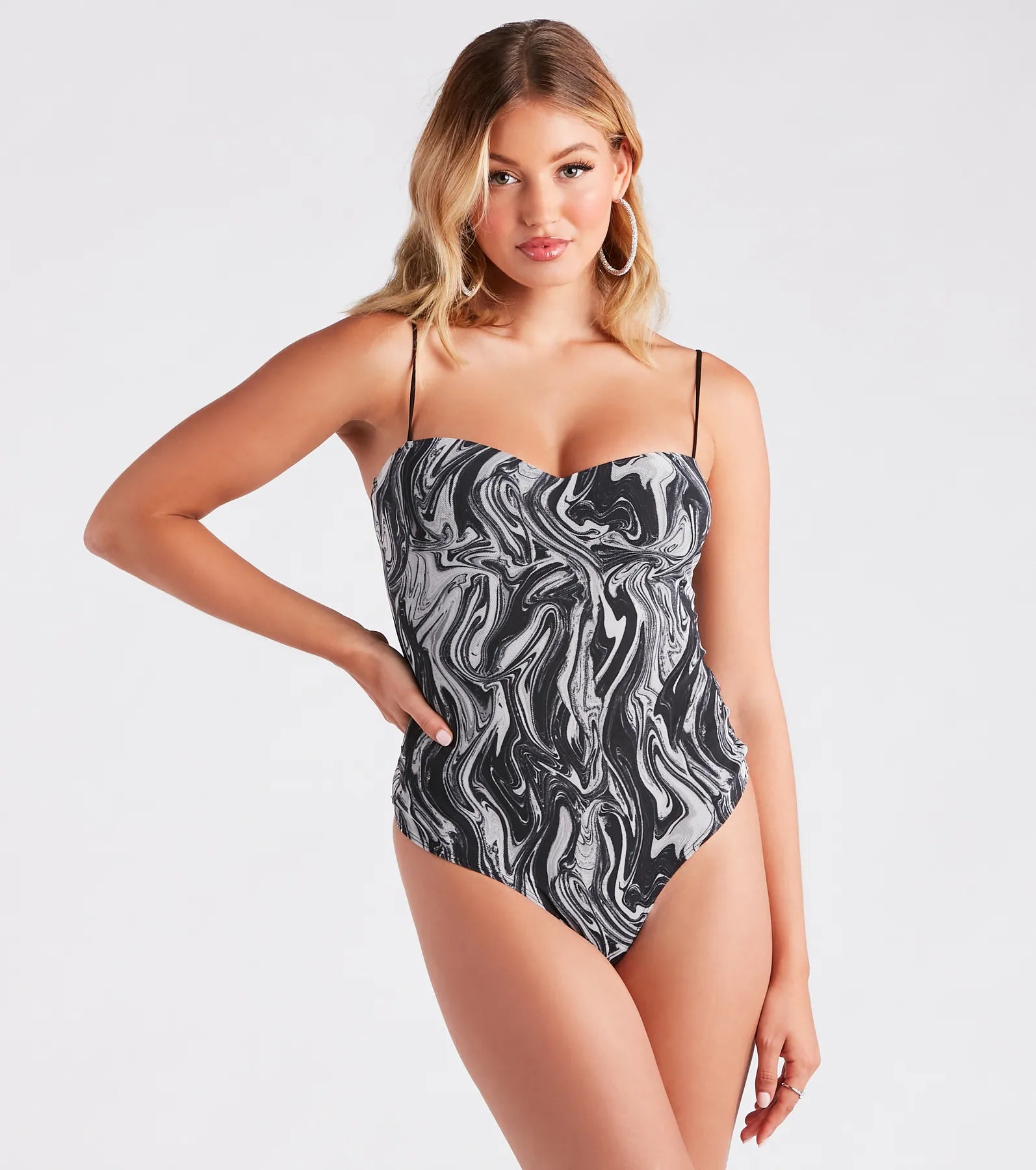 Keep It Fab Marble Swirl Bodysuit