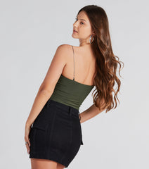 Strike An Attitude Chain Strap Bodysuit