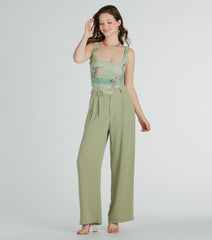 Blooming Beauty Floral Ruched Mesh Corset Top