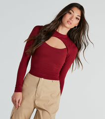 Cool-Girl Energy Cutout Long Sleeve Top