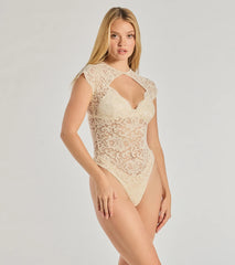 Sultry Glam Cutout Lace Bodysuit