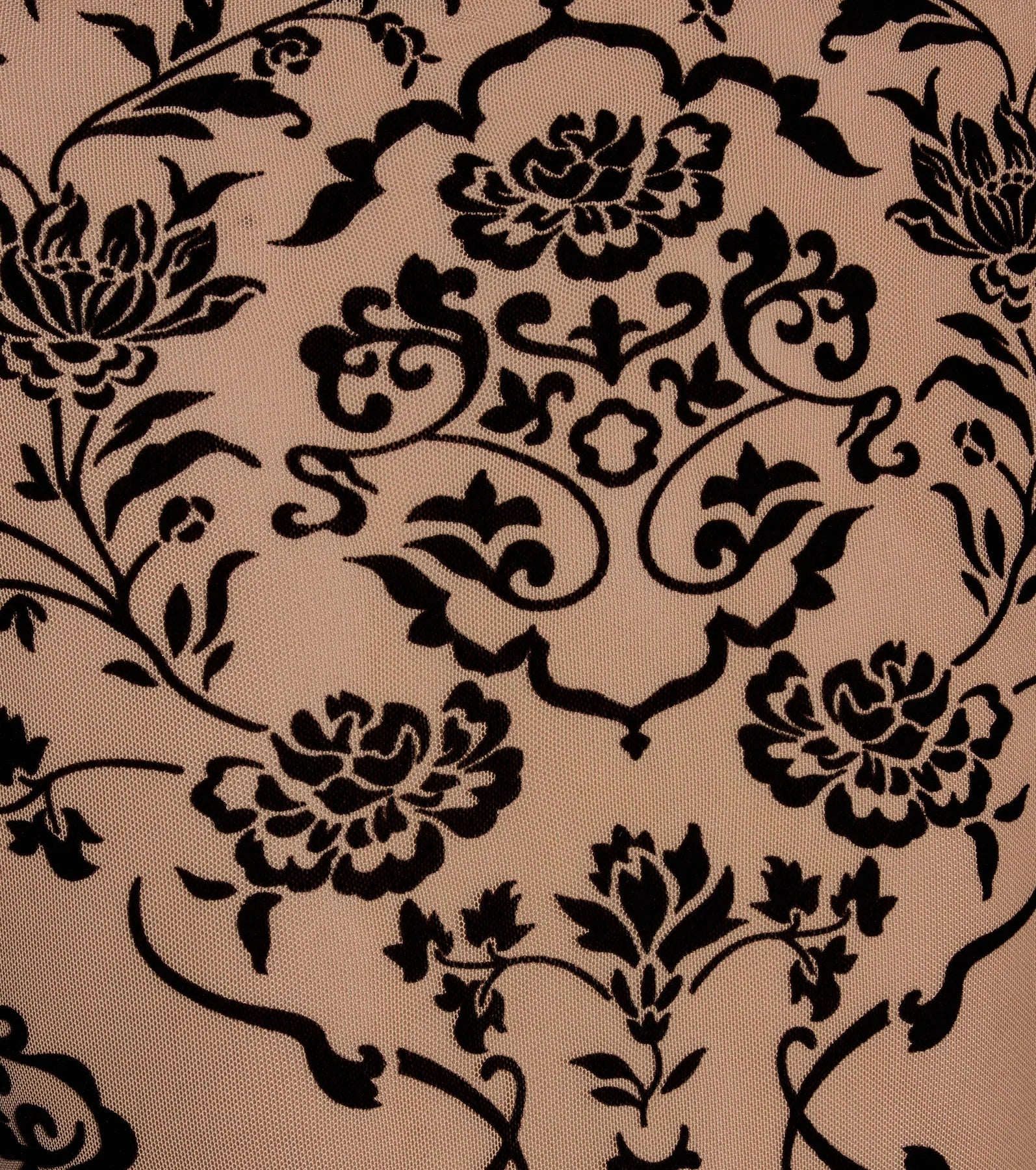 Chic 'Fit Floral Flocked Velvet Long Sleeve Bodysuit