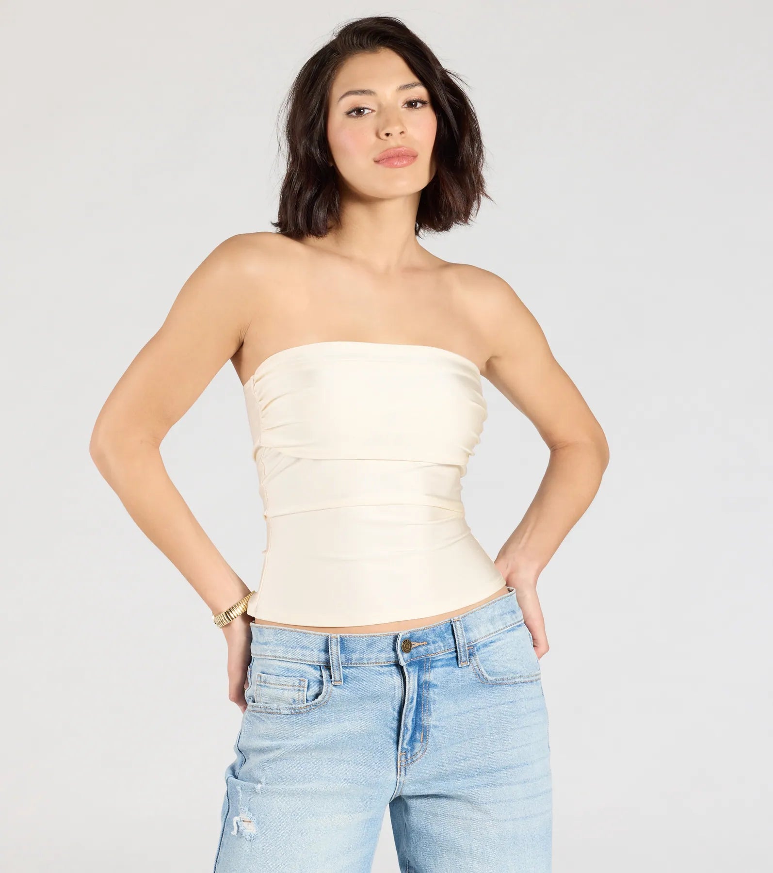 Carefree And Cute Crop Tube Top