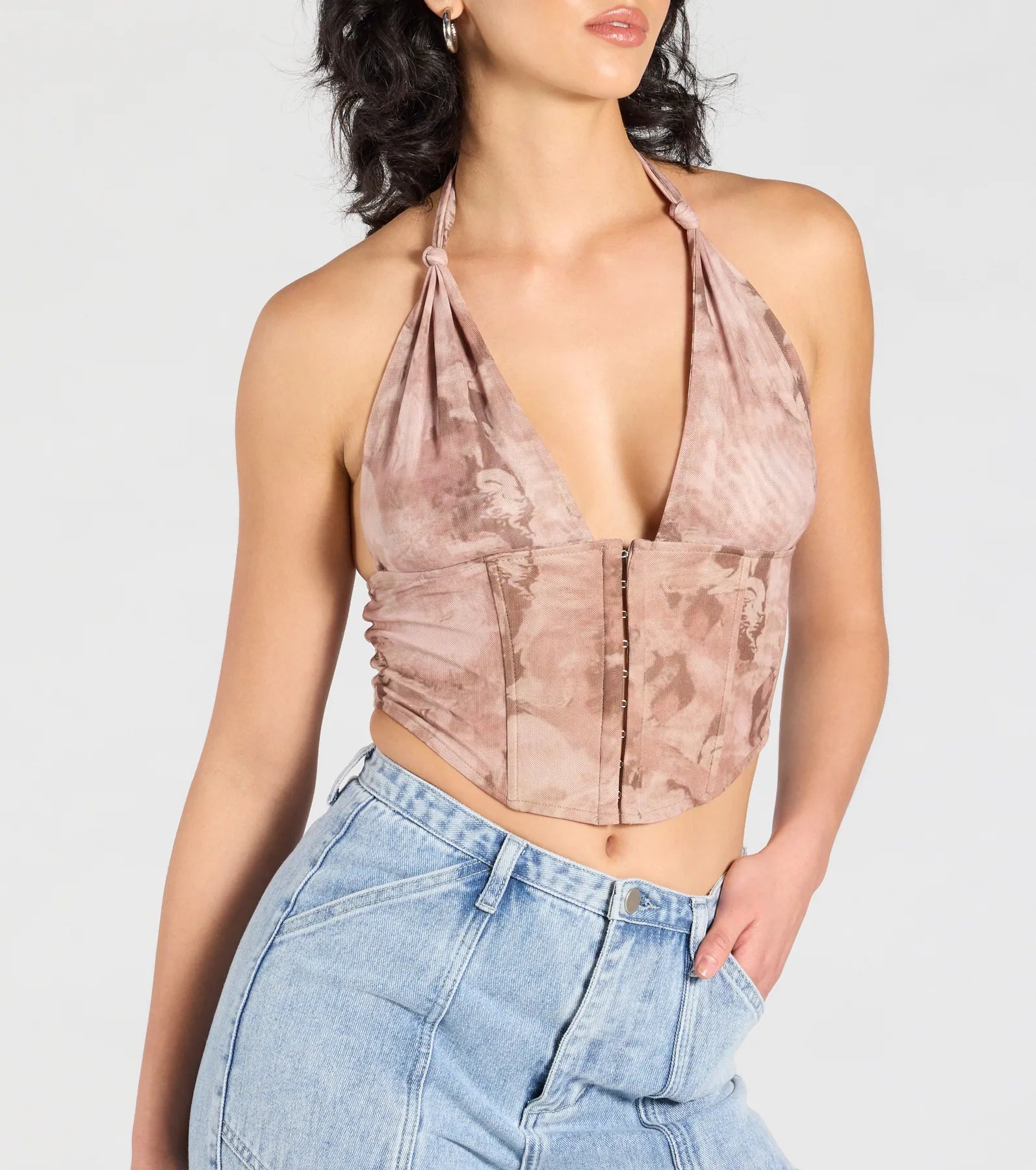 Flirt With Destiny Halter Corset Crop Top