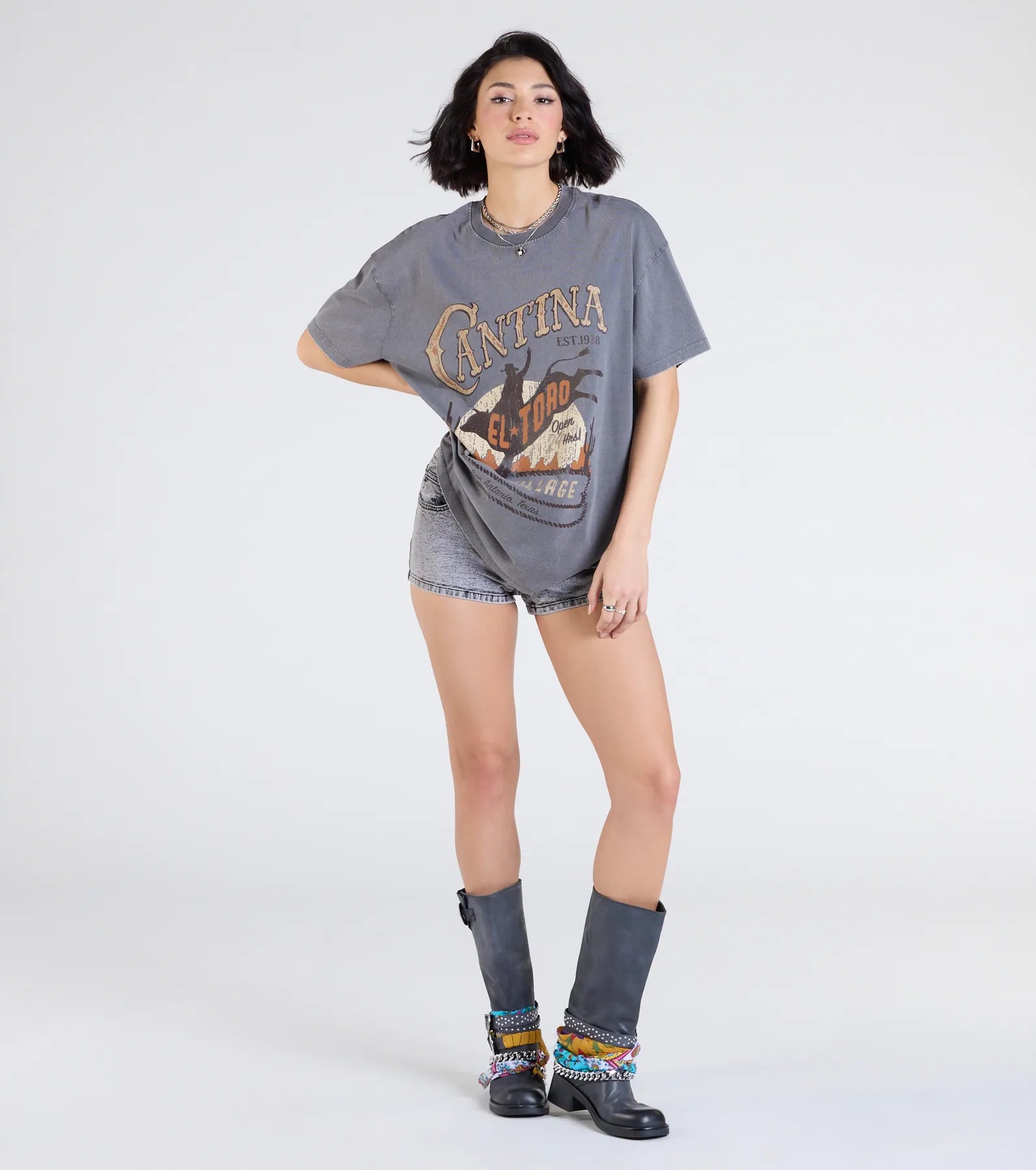 Wild And Free Oversized Graphic Tee