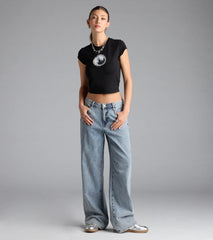 Disco Babe Crop Graphic Tee