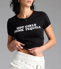 Hot Girls Drink Tequila Graphic Tee