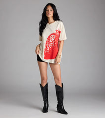 Taste Like Strawberry Oversized Graphic Tee
