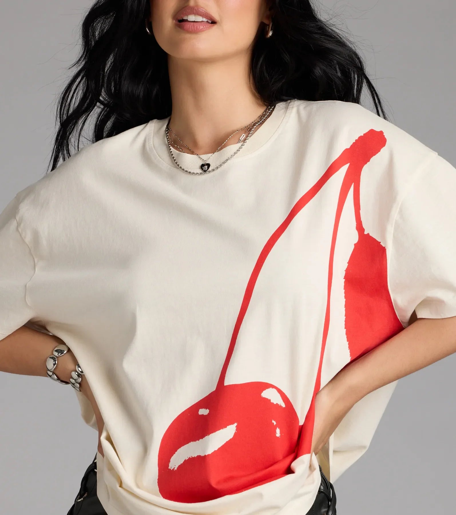 Taste Like Cherries Oversized Graphic Tee