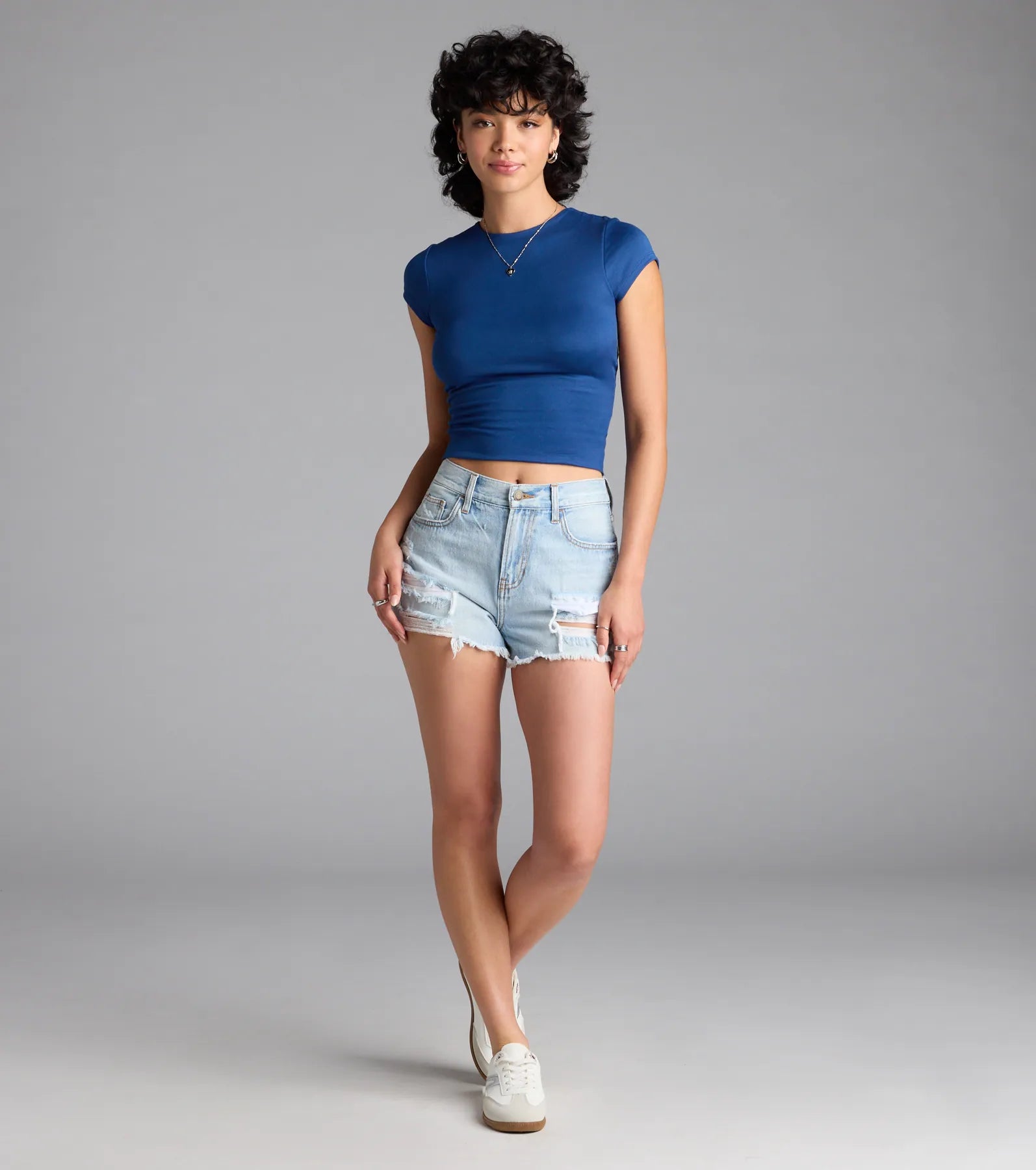 Baby Got Back Basic Crew Neck Crop Tee