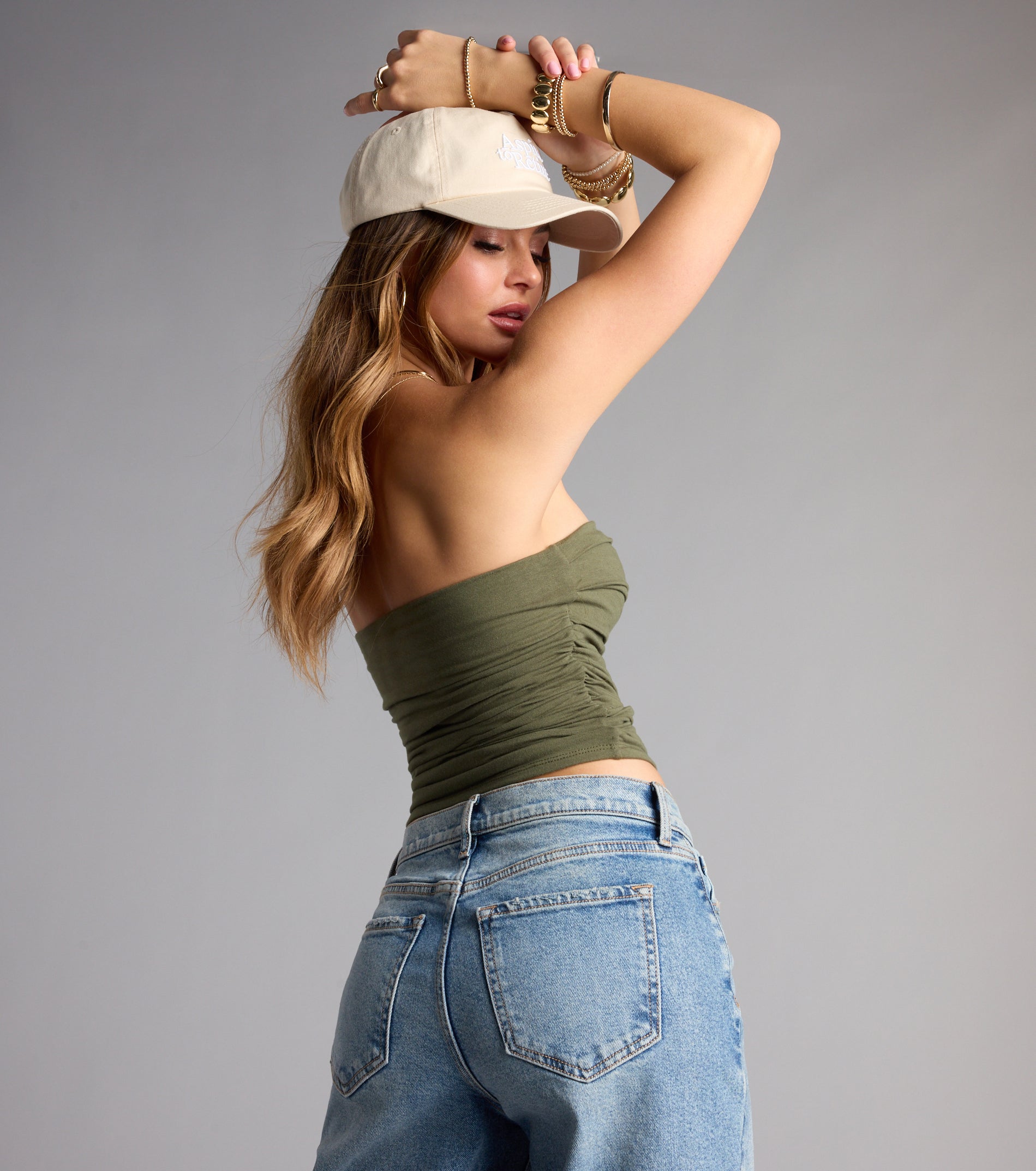 Cutest Vibe Ruched Knit Tube Top