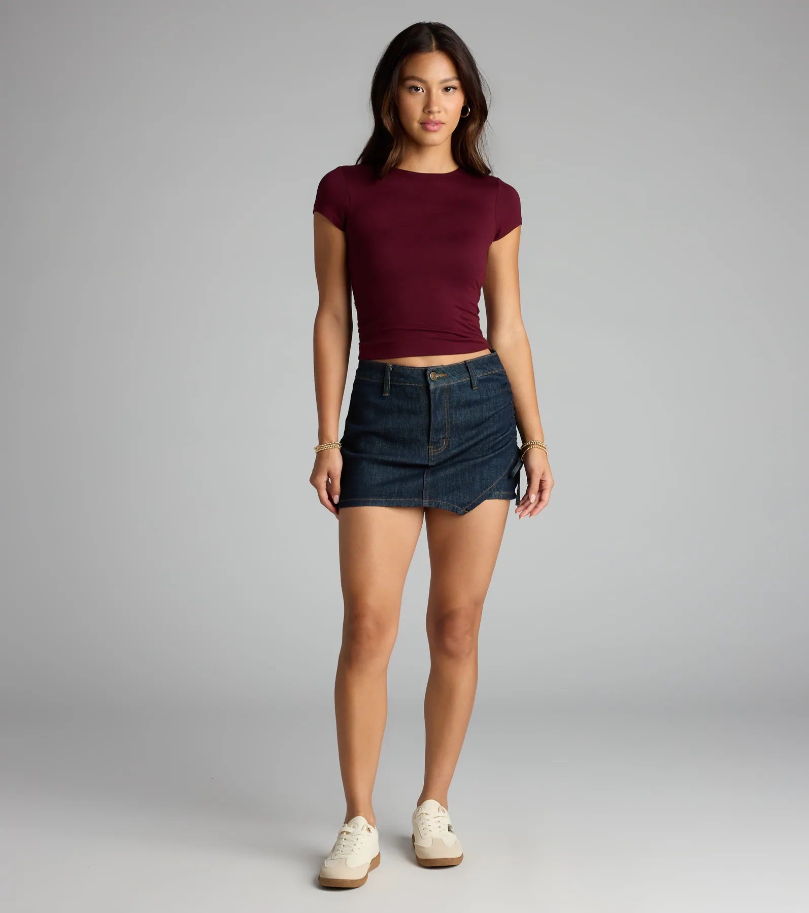 Baby Got Back Basic Crew Neck Crop Tee