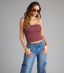 Keep It Chill Striped Tube Top