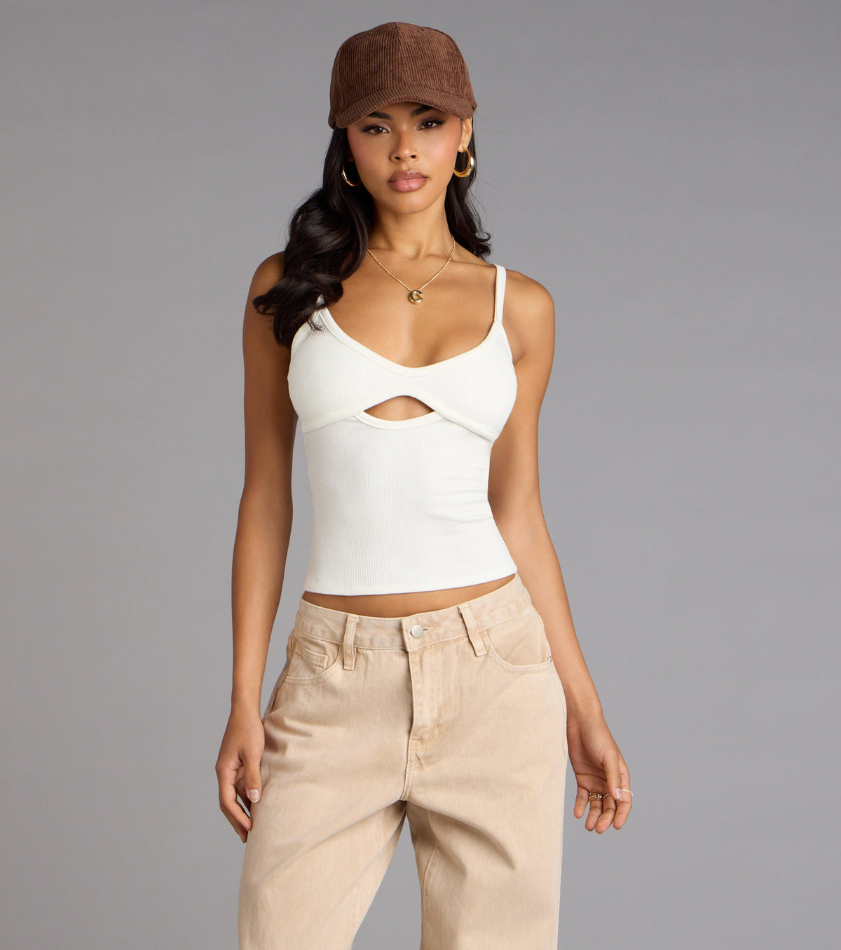 Sweet And Sleek Cutout Tank Top