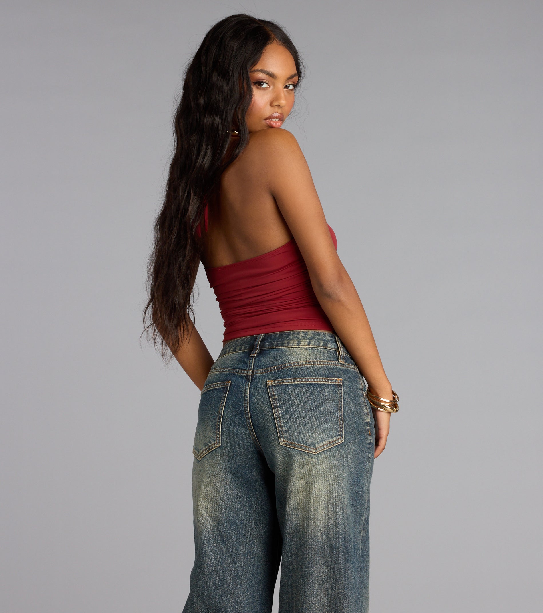 Twist and Turn Halter Crop Top