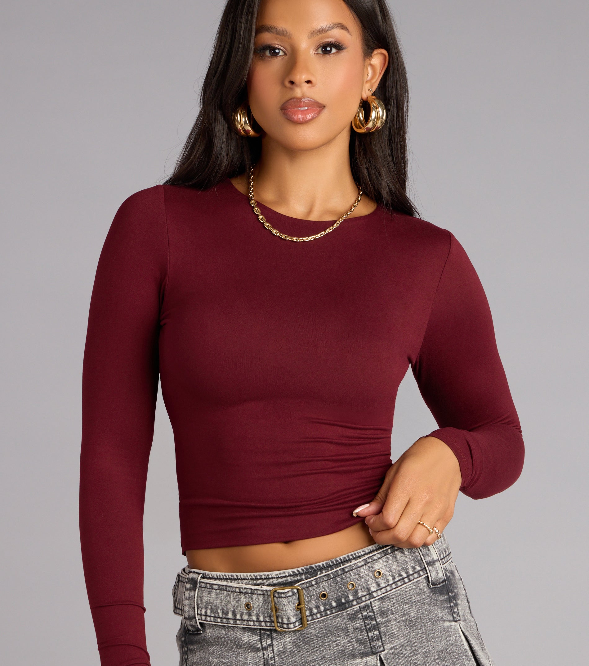 Perfect Twist Long Sleeve Crop Top
