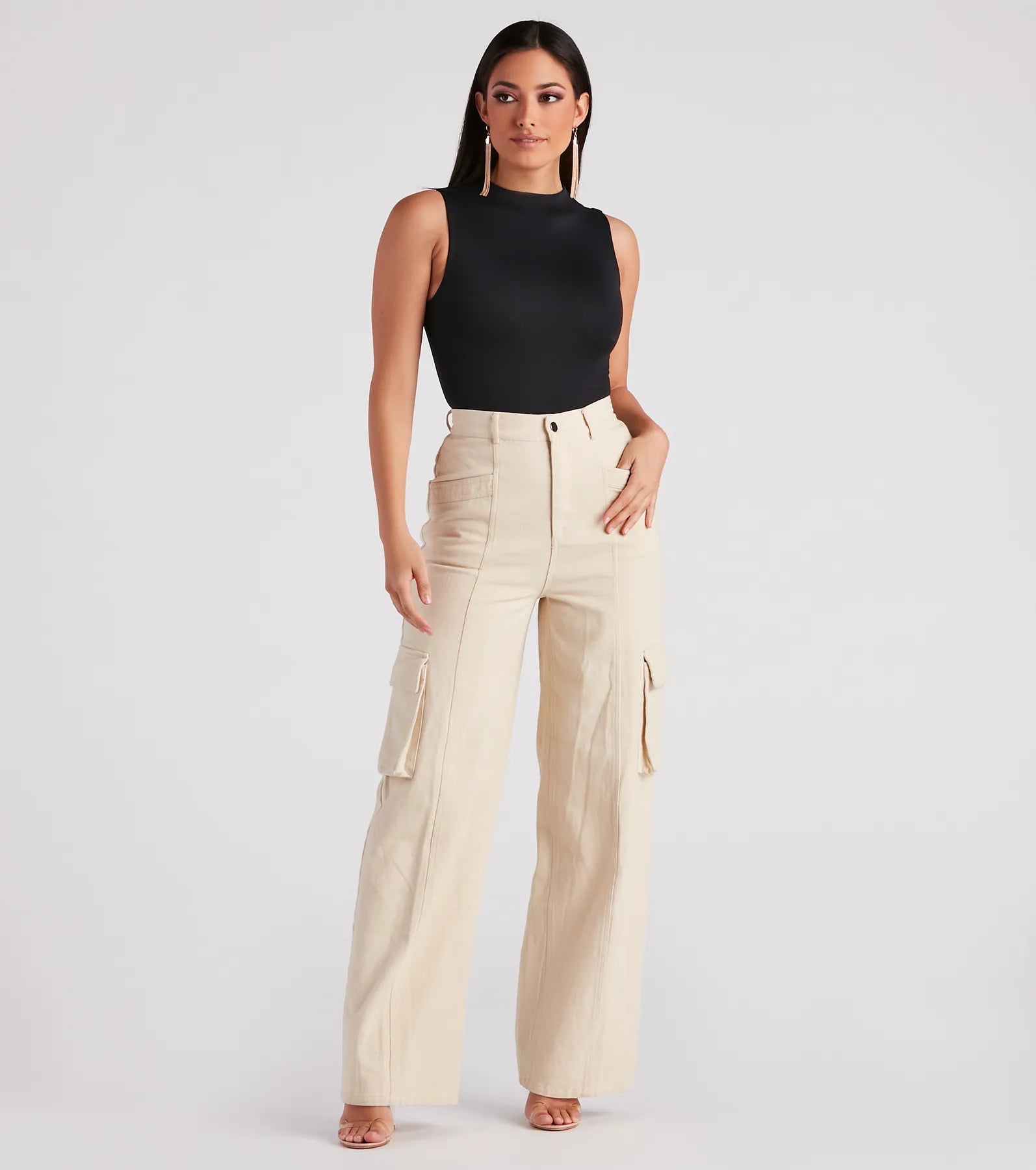 Smooth Silhouette Mock Neck Bodysuit