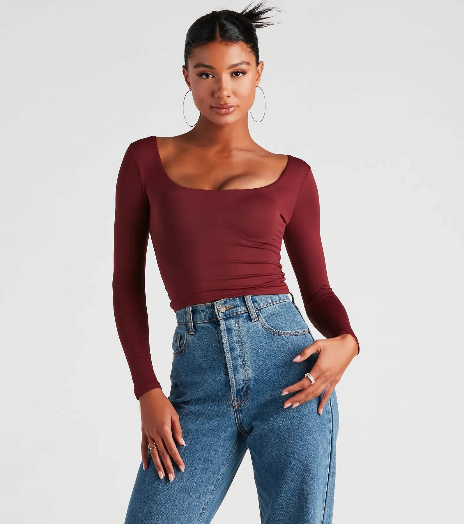 Clean Lines Scoop Neck Seamless Top