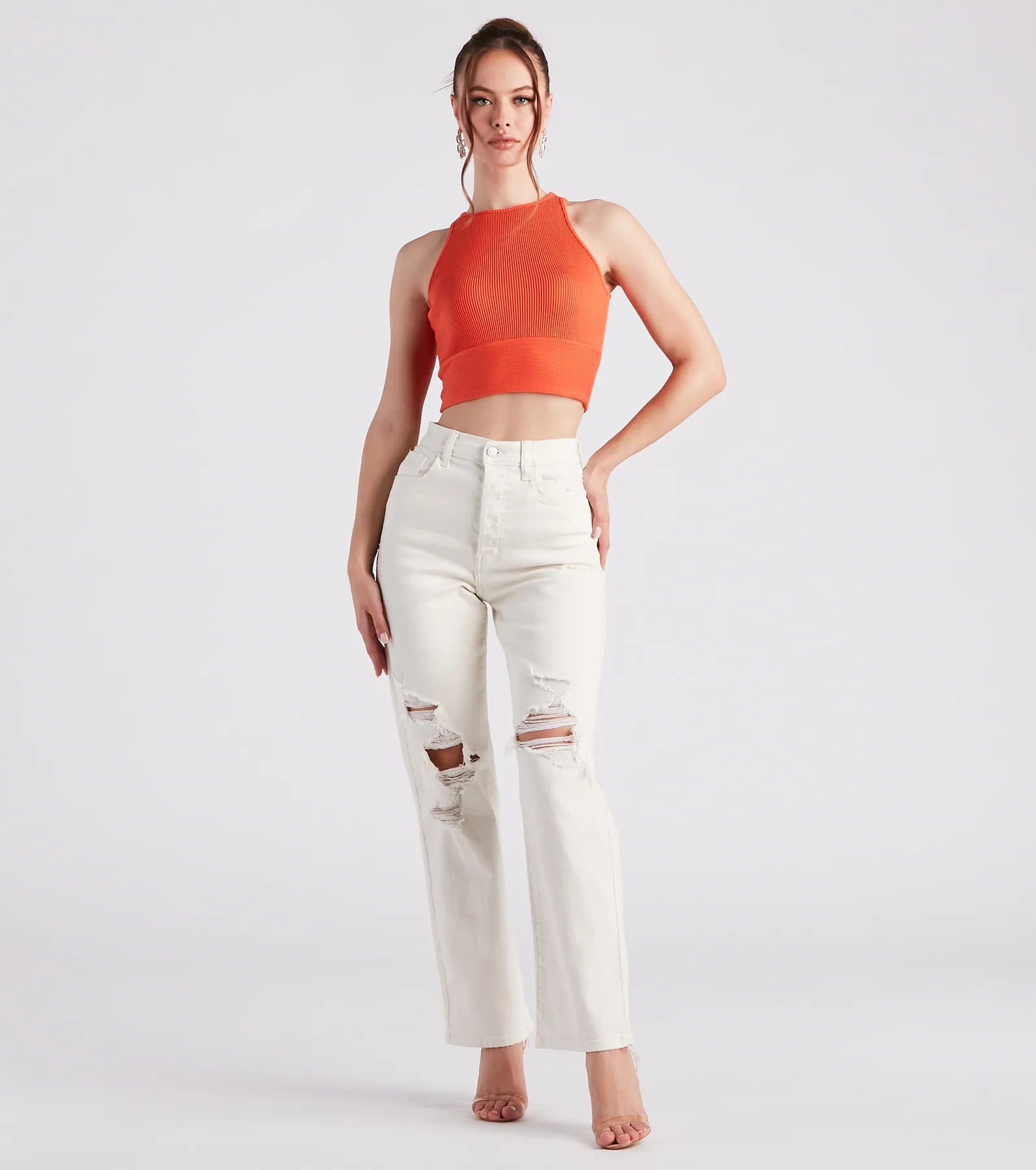 Hit Up The Basic Sleeveless Crop Top