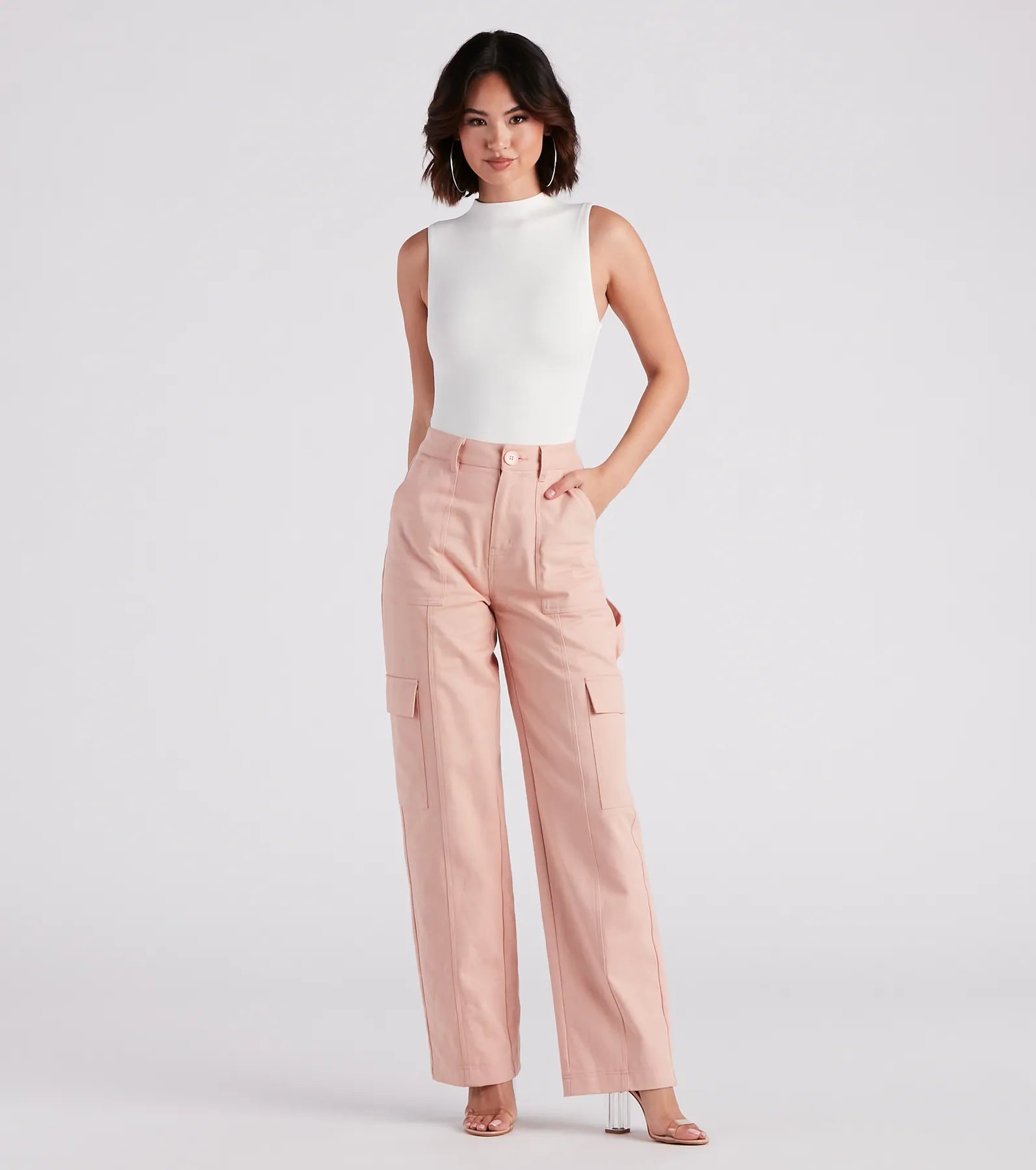 Smooth Silhouette Mock Neck Bodysuit