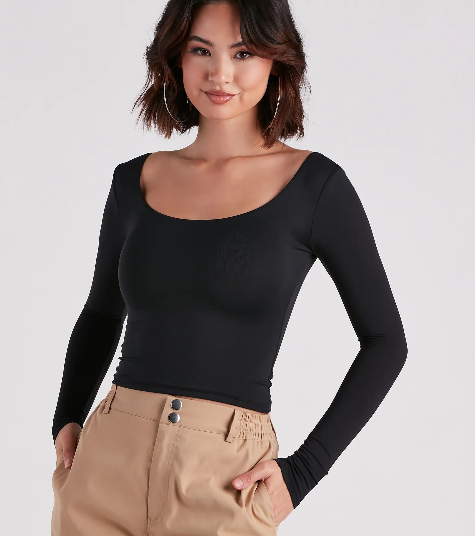 Clean Lines Scoop Neck Seamless Top