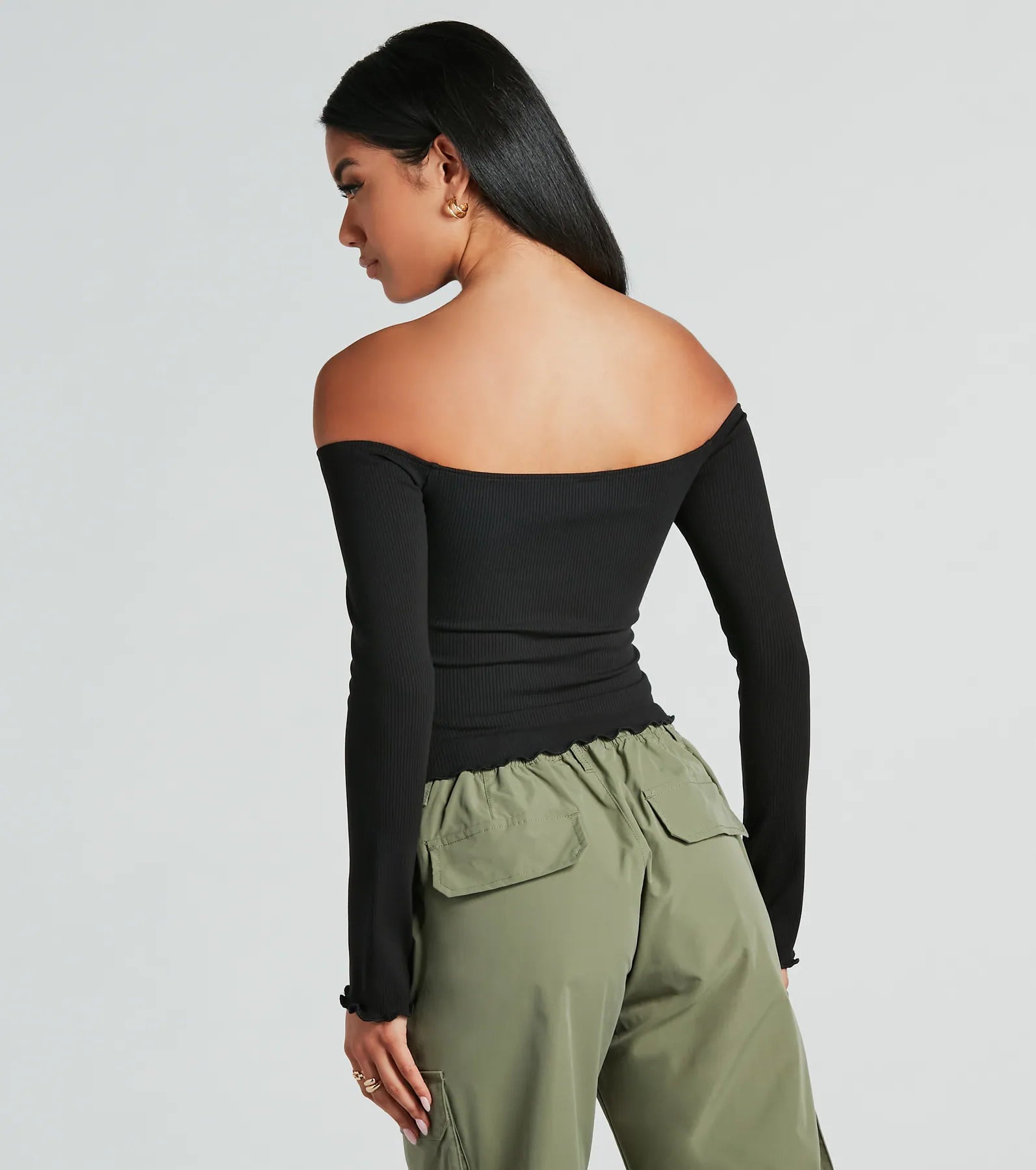 Day To Day Off-The-Shoulder Crop Top
