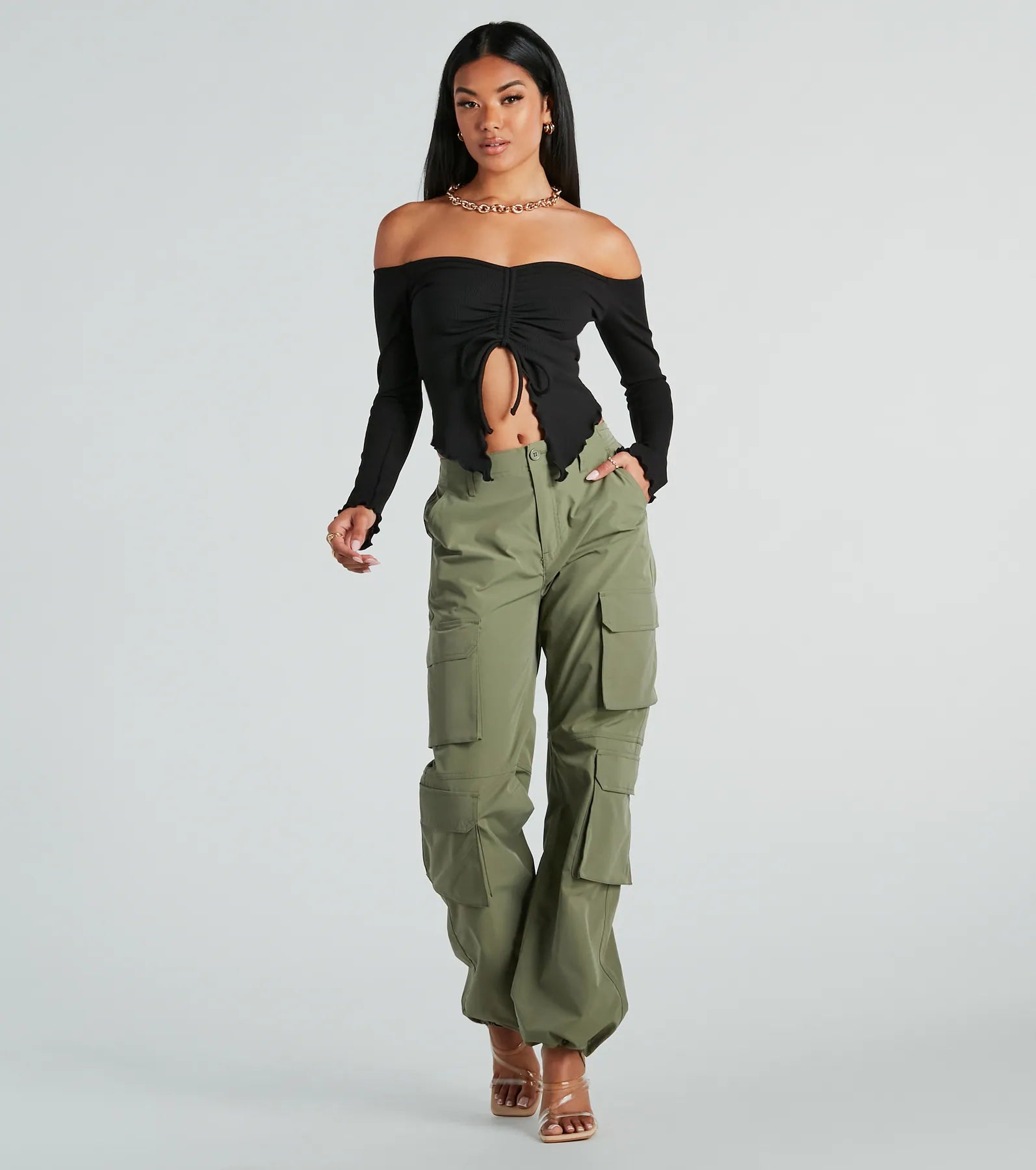 Day To Day Off-The-Shoulder Crop Top