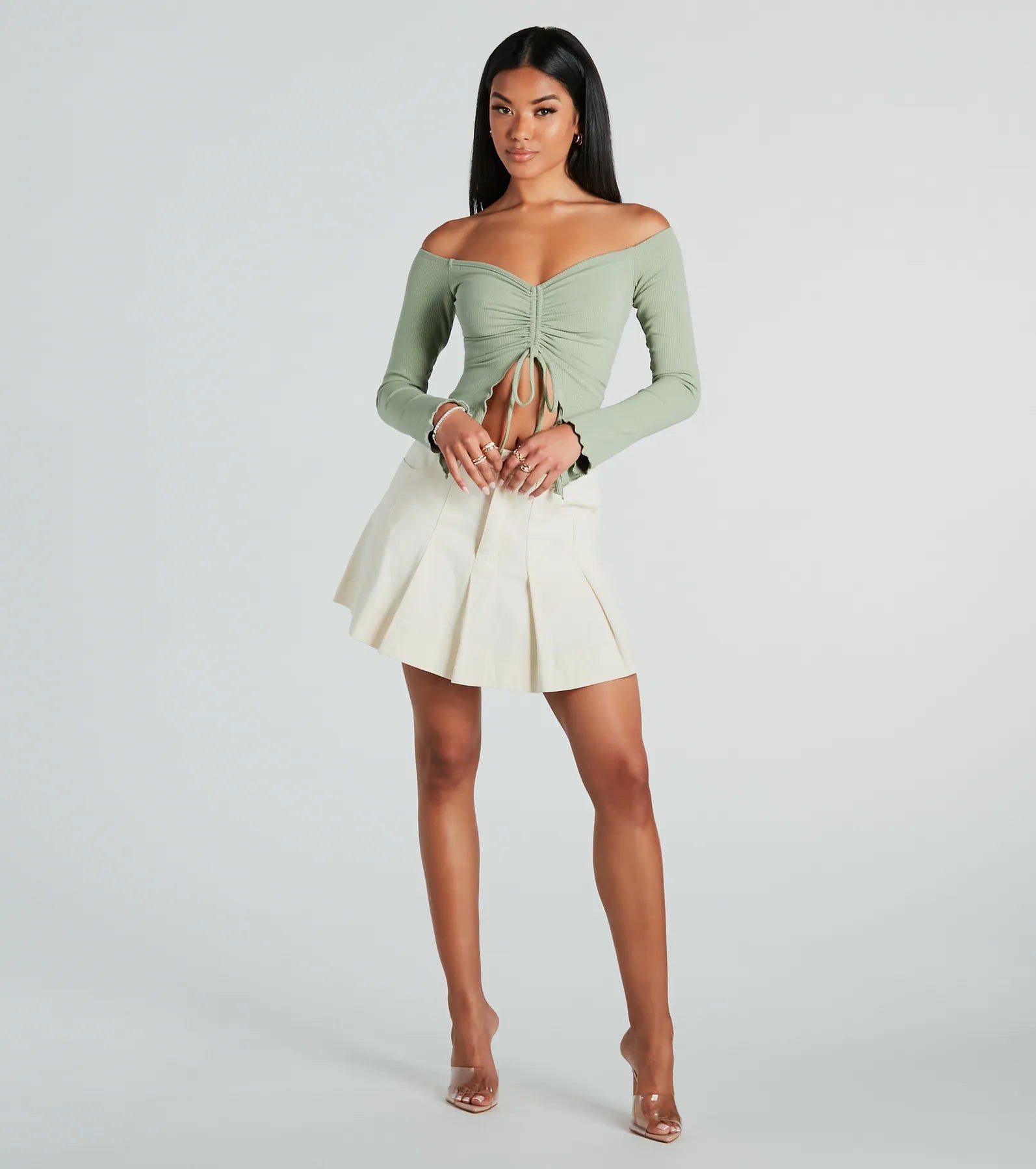 Day To Day Off-The-Shoulder Crop Top