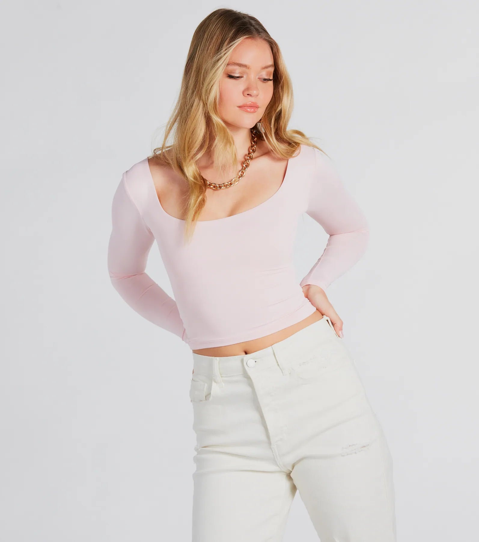 Clean Lines Scoop Neck Seamless Top