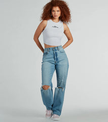 Main Character Sleeveless Tank Crop Top