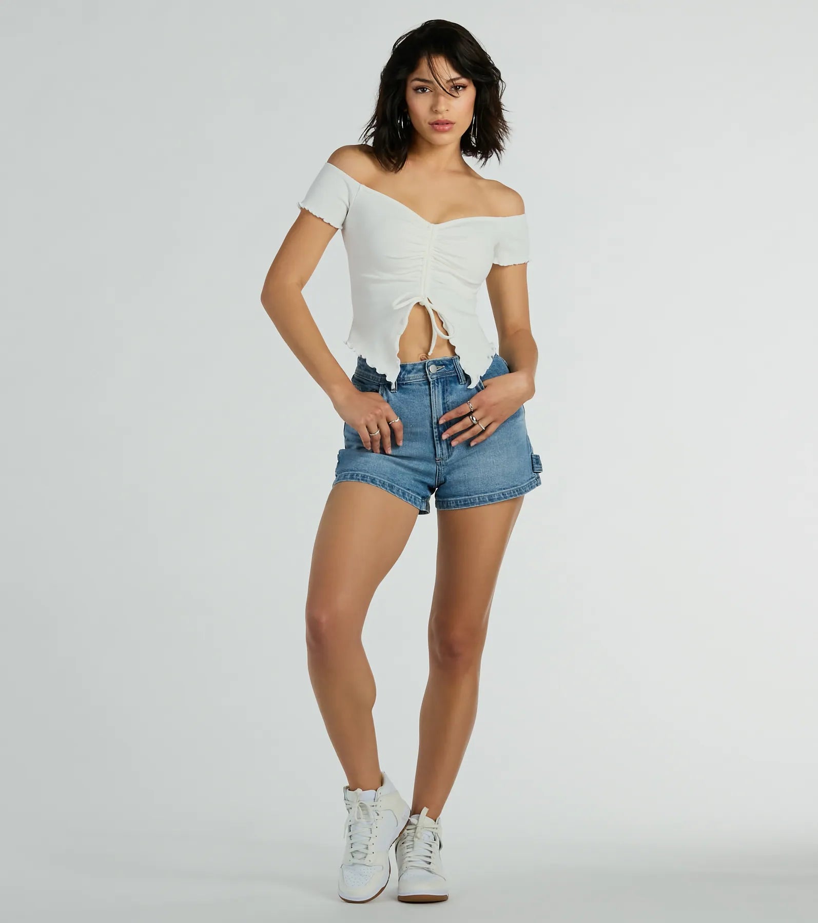 Heat Wave Off-The-Shoulder Crop Top