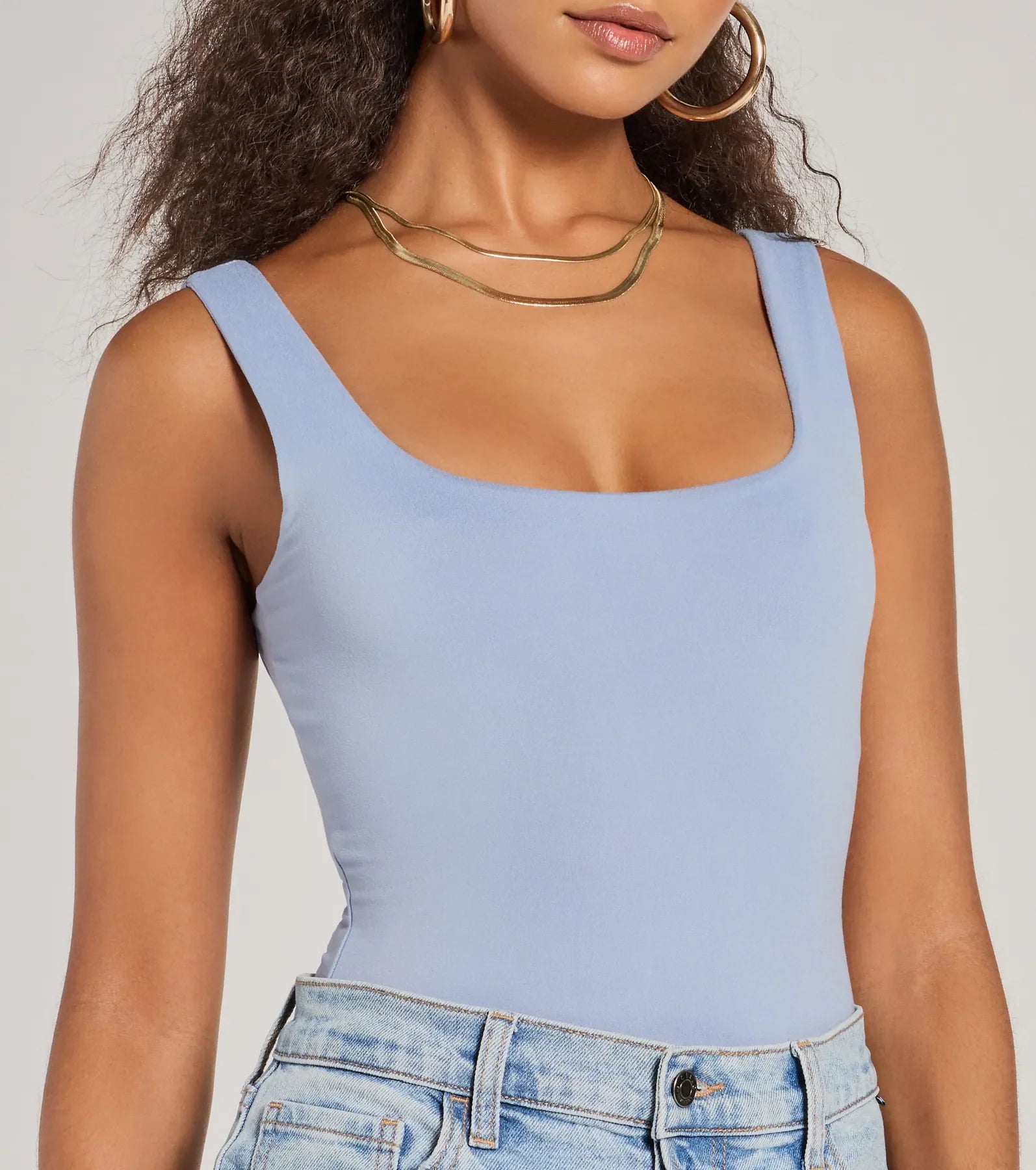 Staple Piece Scoop Neck Bodysuit