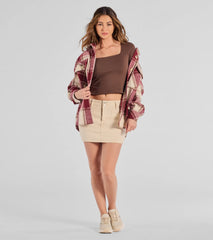 Back To Basics Cropped Long Sleeve Top