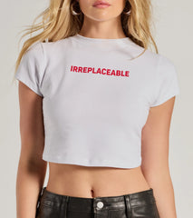Irreplaceable Cropped Graphic Tee