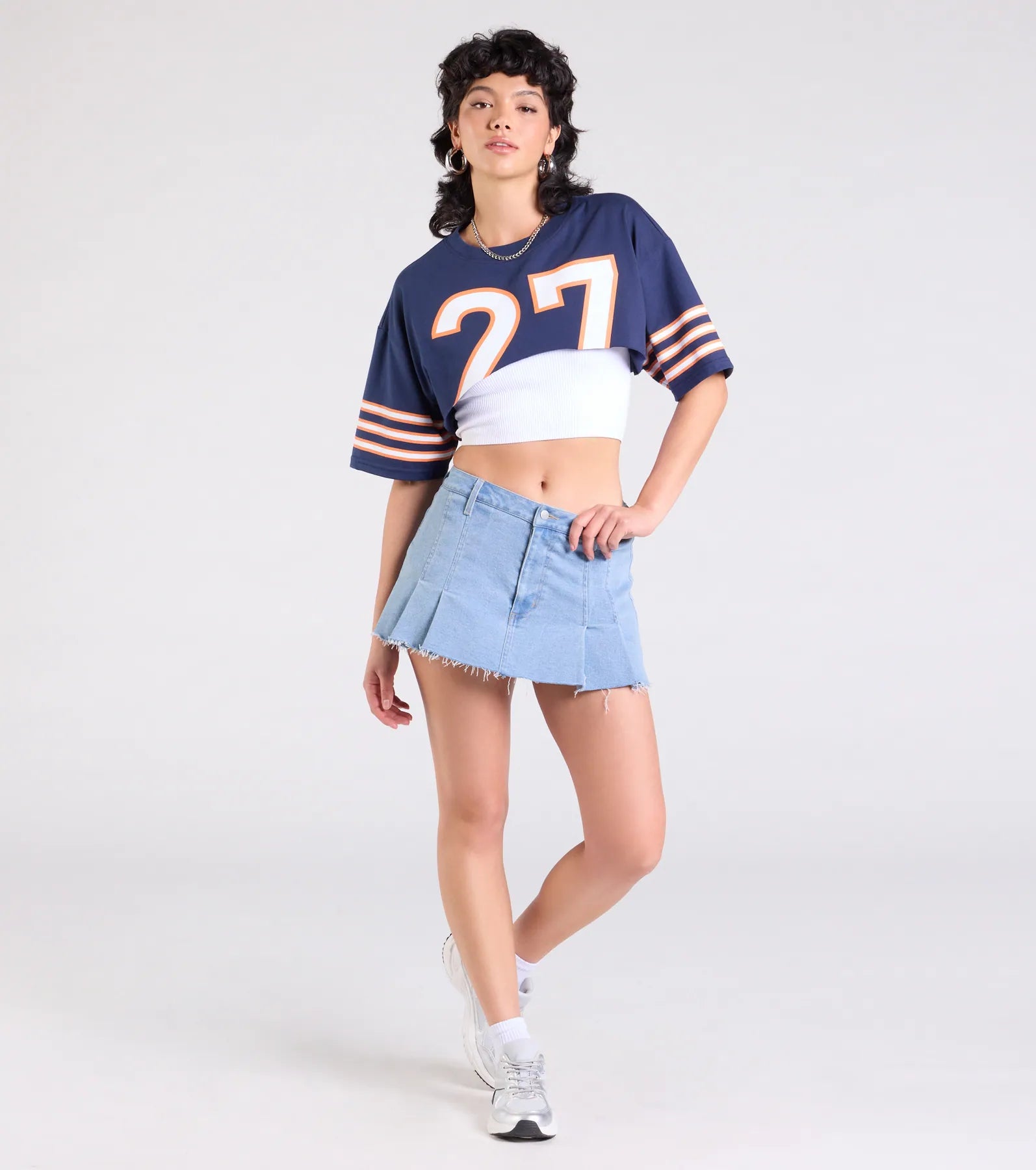 Go Team Varsity Graphic Crop Tee