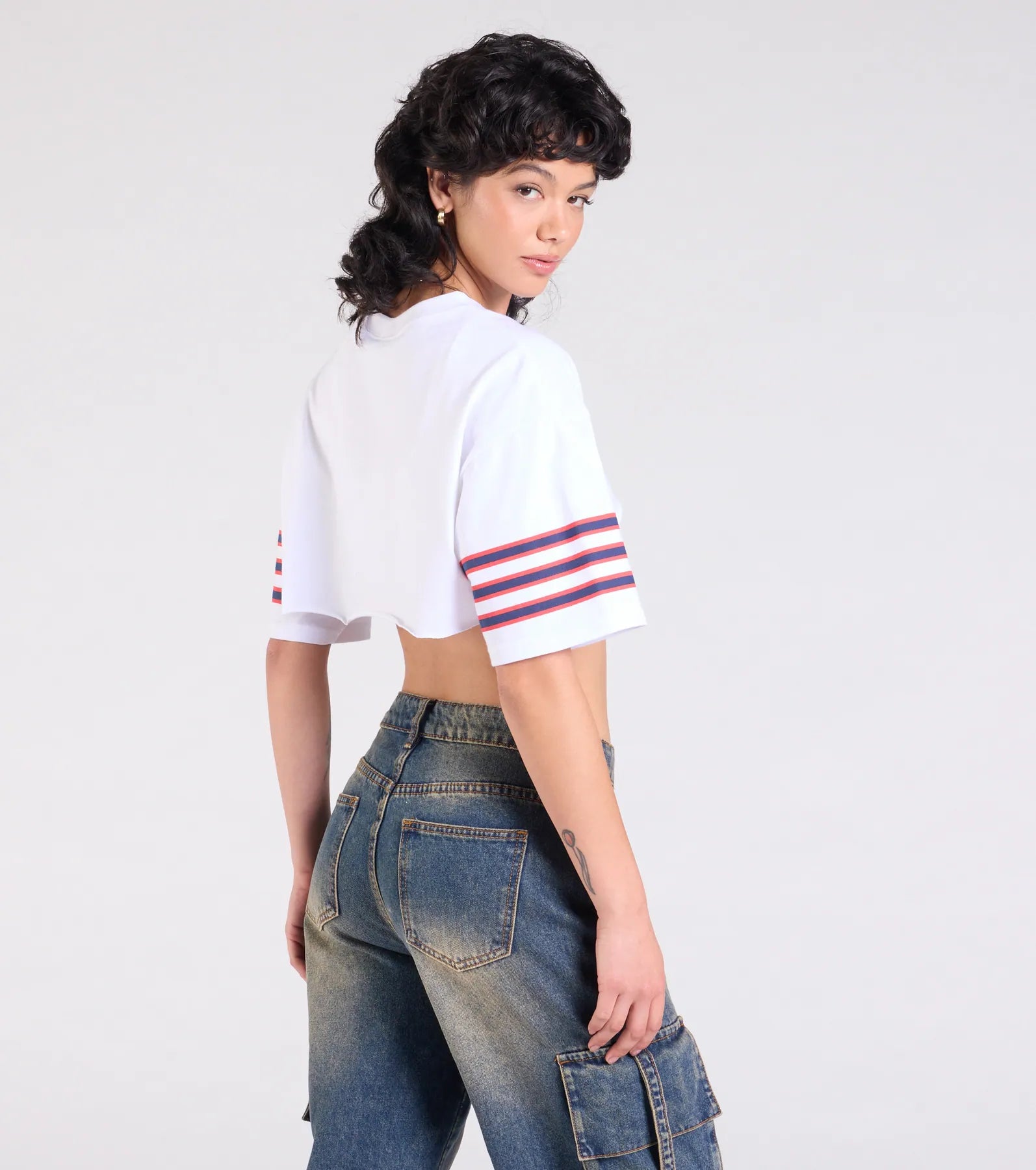 Go Team Varsity Graphic Crop Tee