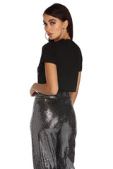 High Voltage AC/DC Cropped Tee