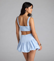 Classy Cutie Poplin Crop Top