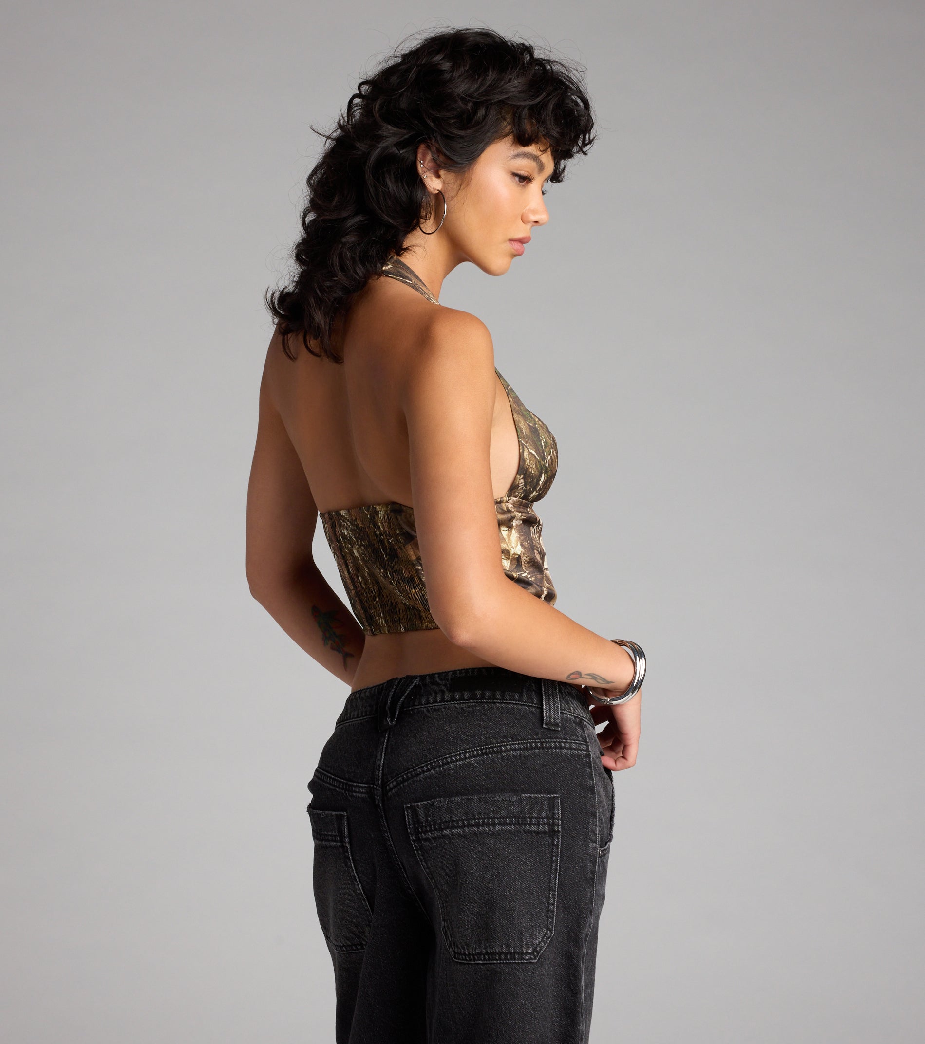 Camo Crush Halter Corset Top