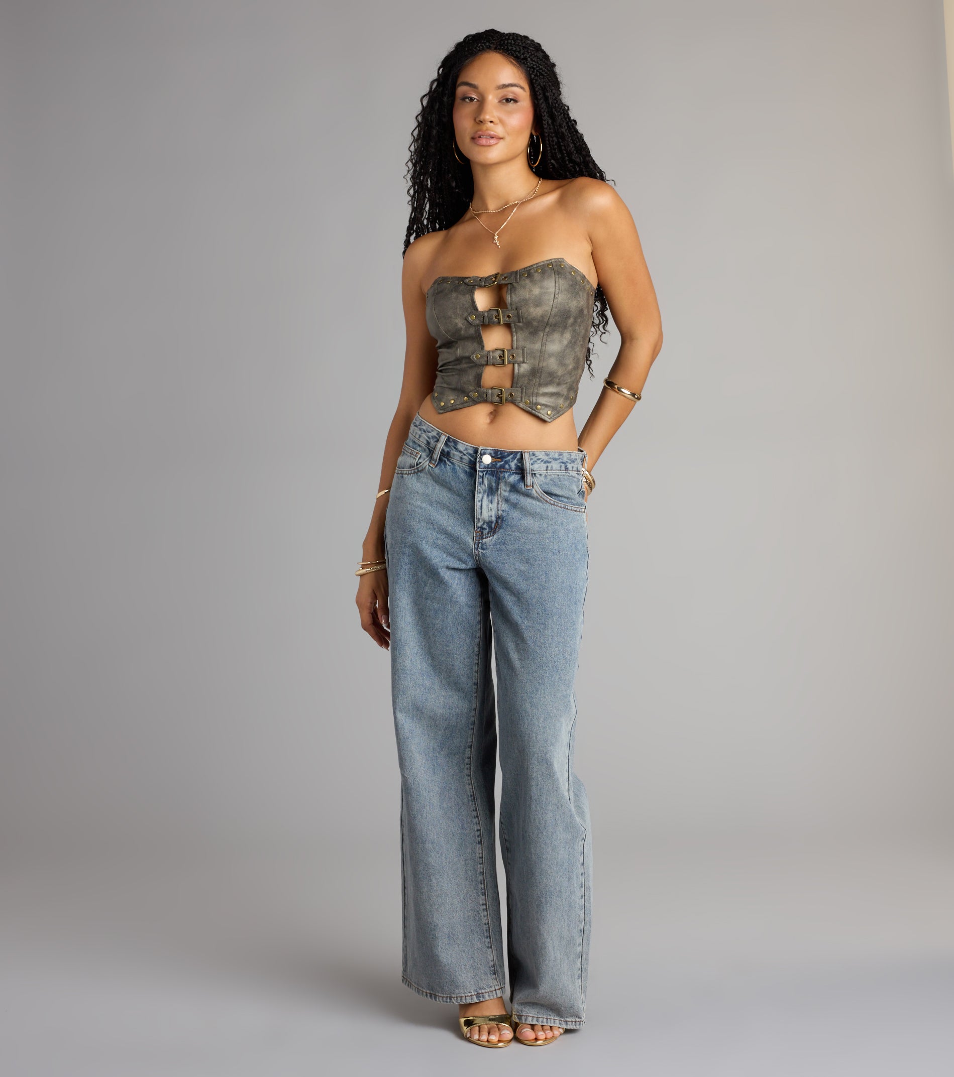 Boldy Untamed Buckle Crop Top