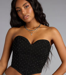 Lace Me in Luxe Rhinestone Corset Top