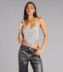 Spark Intentions Rhinestone Crop Top